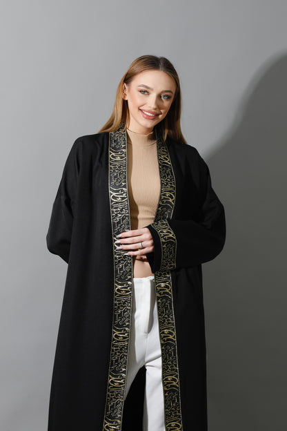 Arabic Long Kaftan - Black & Gold