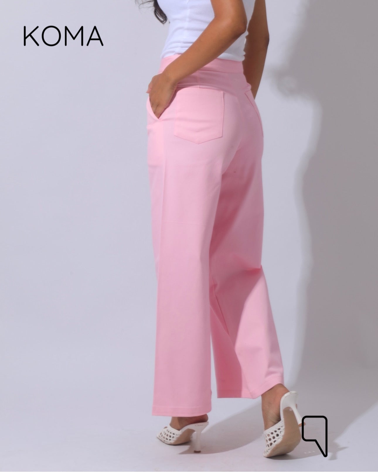 Maddelena Mini Flare Trousers - Pink