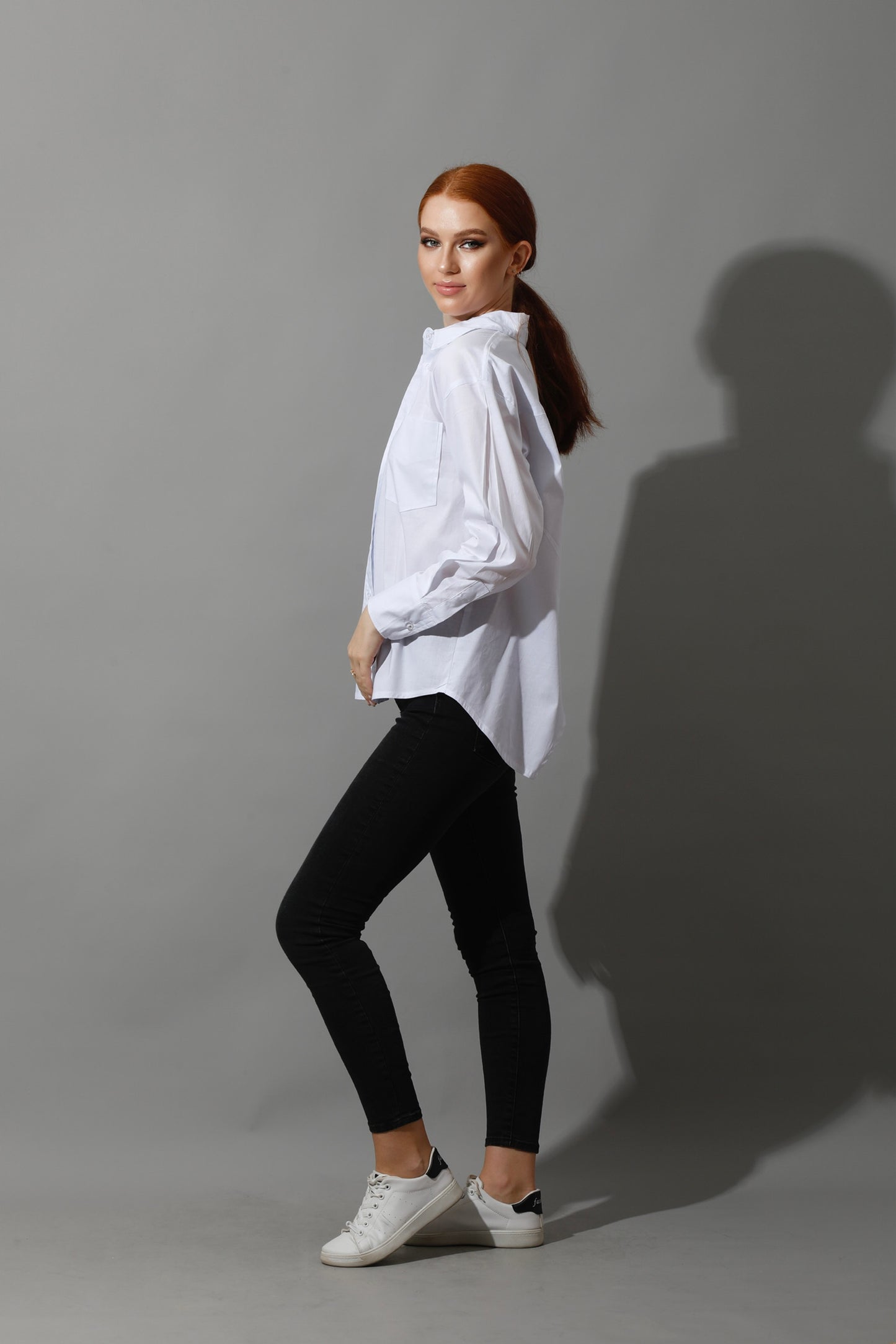 Back Slit Shirt - White