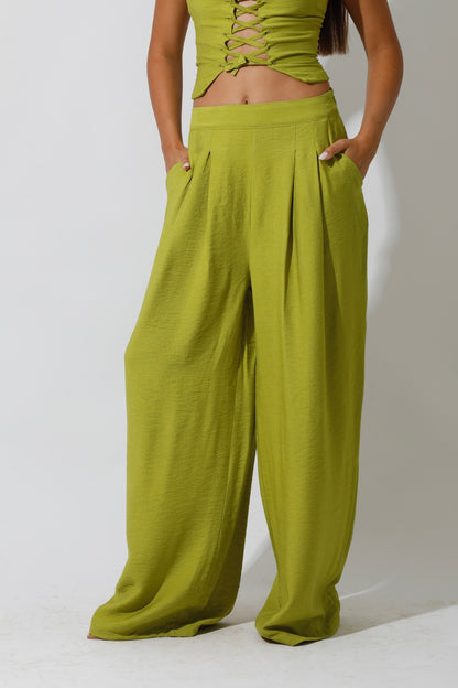 Co-Ord Rope Top & Trousers - kiwi Green