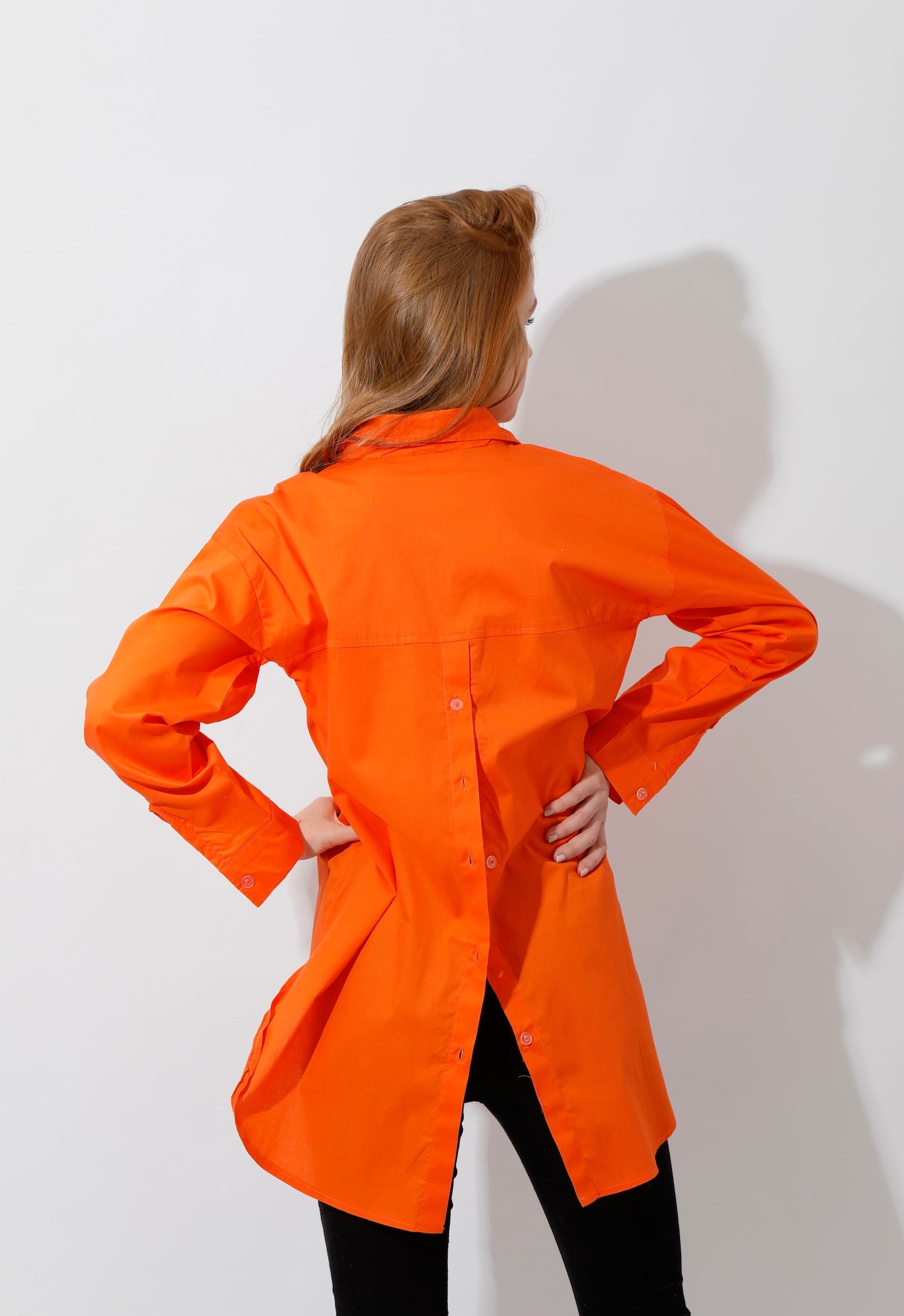 Buttons Back Shirt - Orange