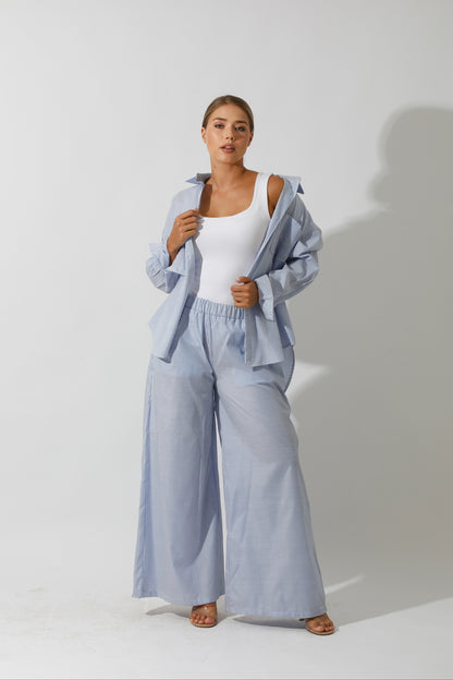 Lose Striped Shirt - Striped Blue