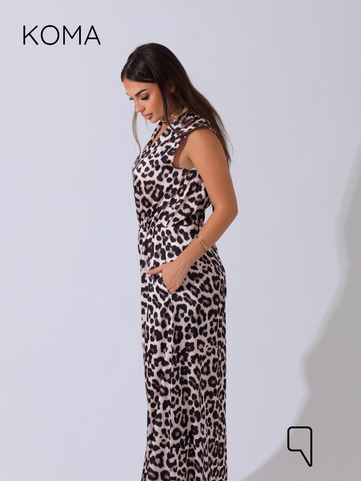Dahlia Flared Floral Jumpsuit - Multicolored Tiger