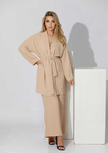 Co-ord Kimono - Beige