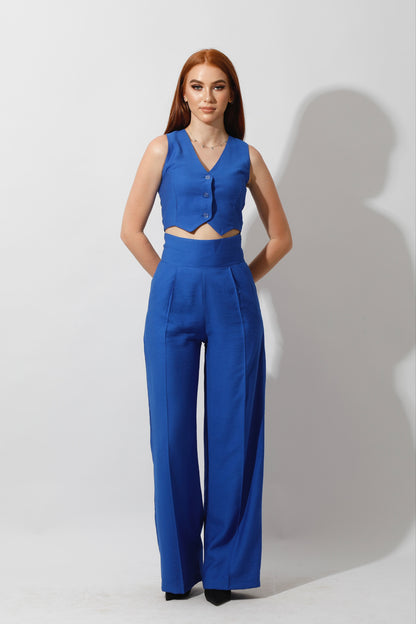 Co-Ord Vest Set - Electric Blue