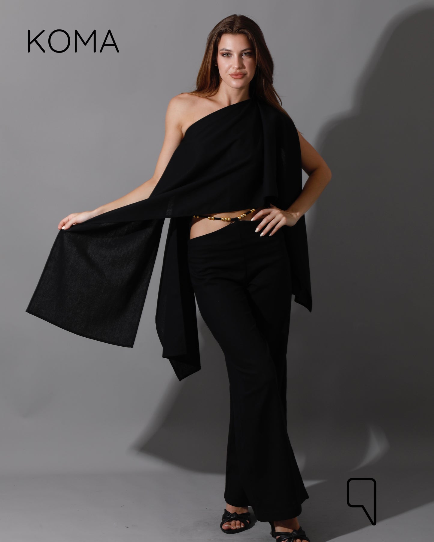 Piera Butterfly Co-Ord - Black