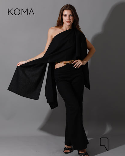 Piera Butterfly Co-Ord - Black