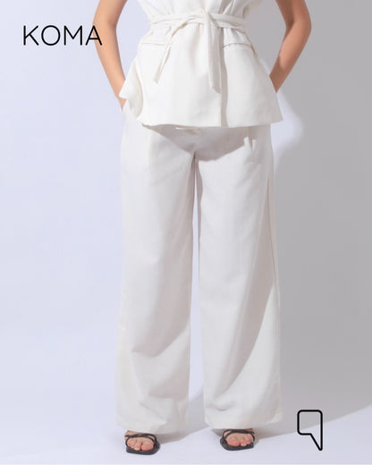 Ariel Lose Fit Trousers - White