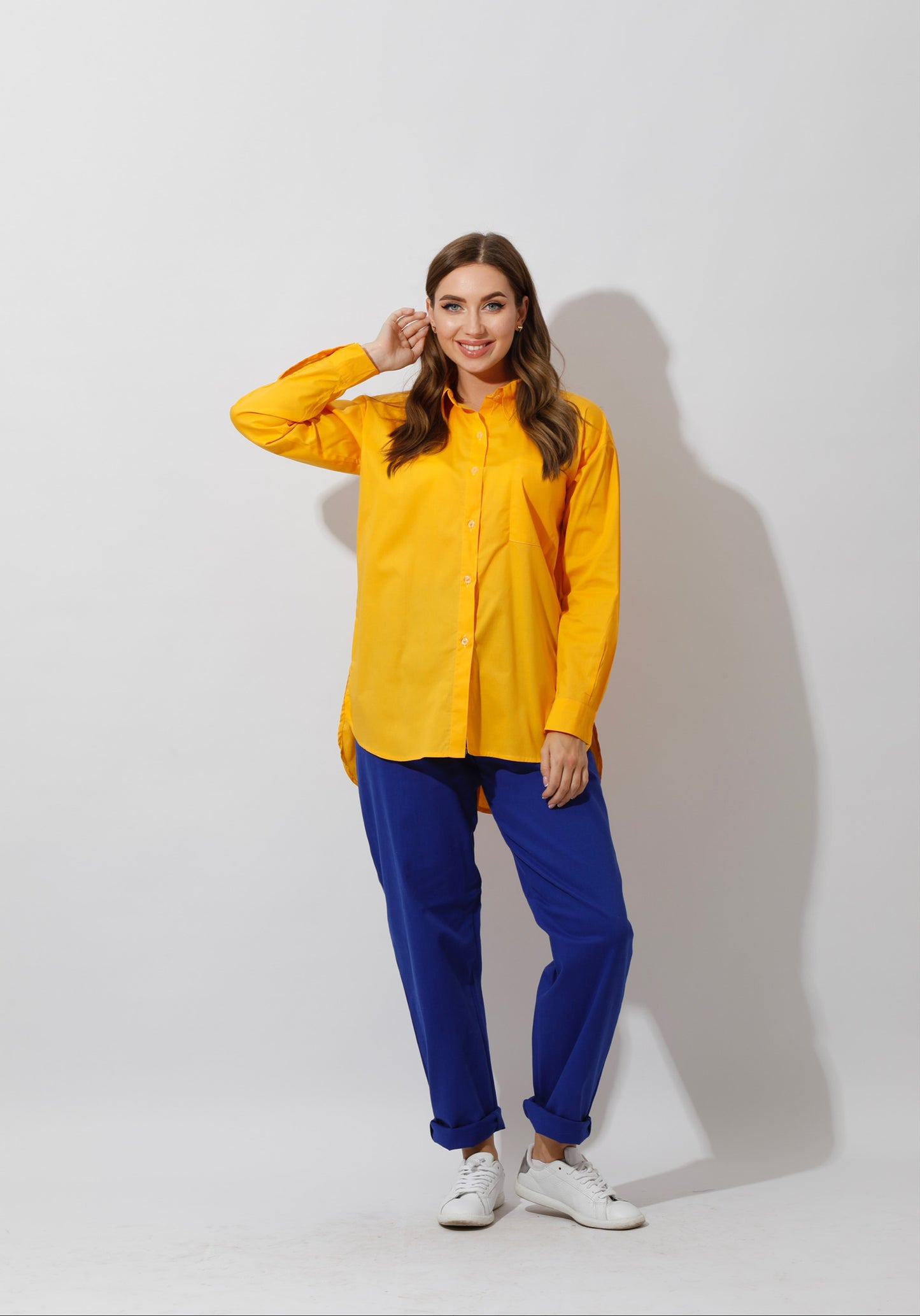 Buttons Back Shirt - Yellow