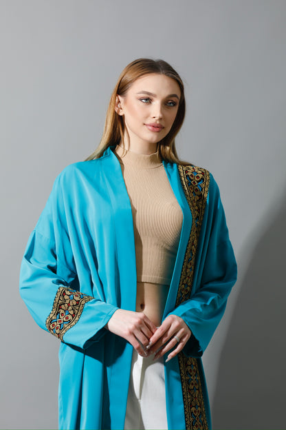 Long CBH Kaftan - Turquoise
