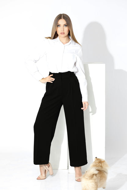 High Waist Trousers - Black