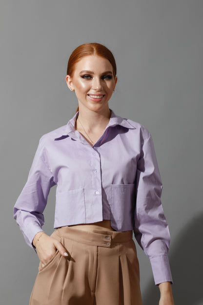 Cropped Shirt - Lavender