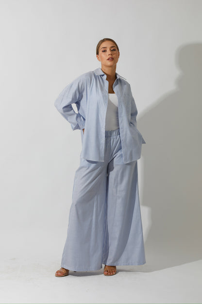 Lose Striped Shirt - Striped Blue