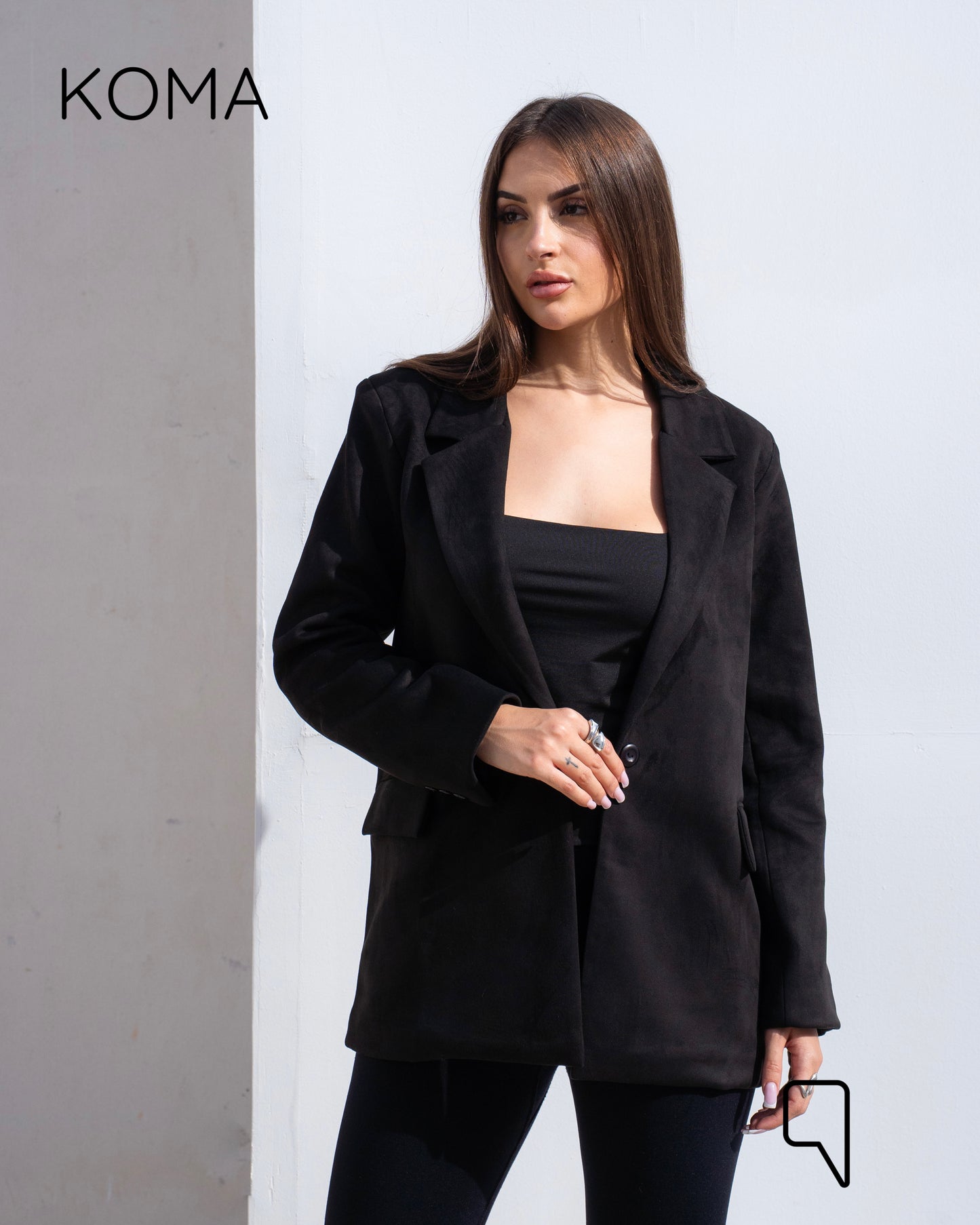 Kiana Plain Blazer - Black