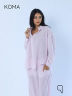 Matilda Wide Leg trousers - Striped Pink