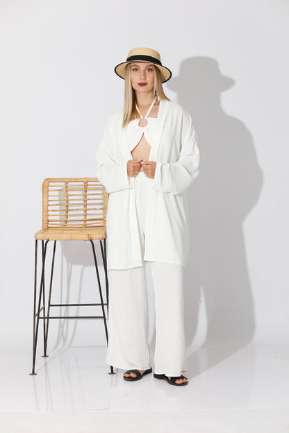 Co-ord Kimono - White