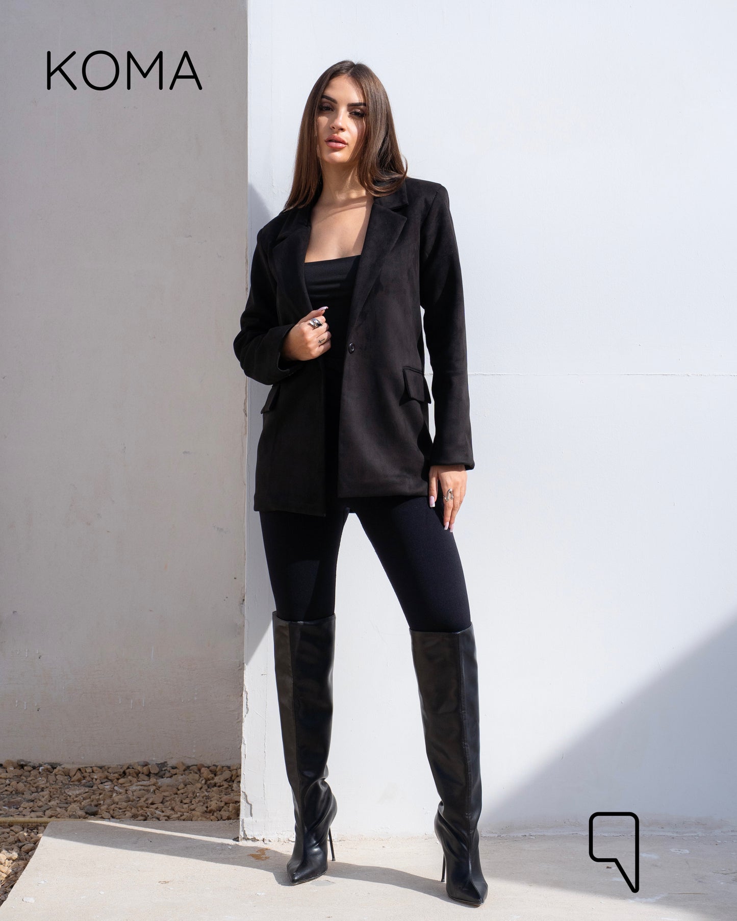 Kiana Plain Blazer - Black