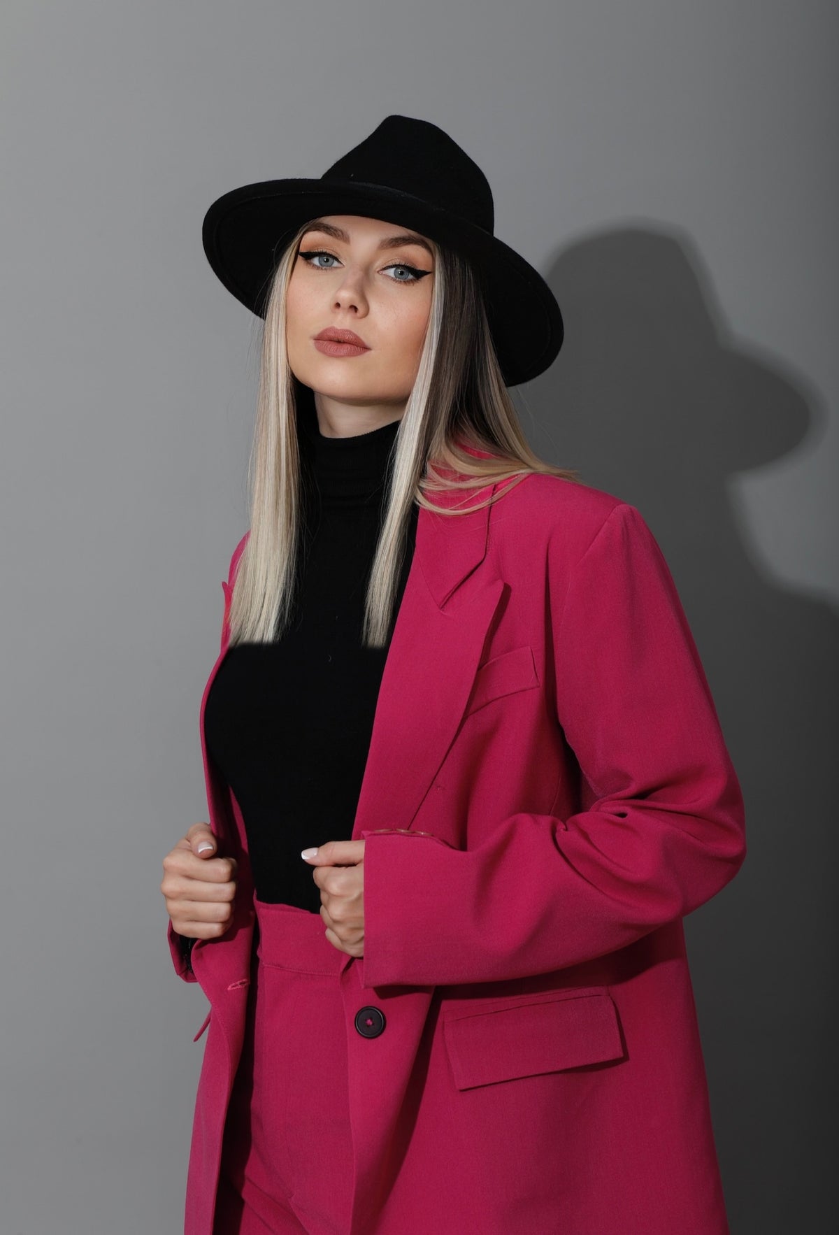 Tailored Oversized Suits - Barbie Pink