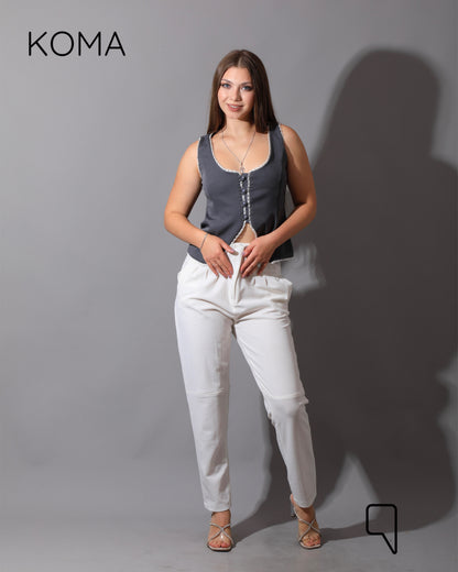 Accessorized Vest - Gray