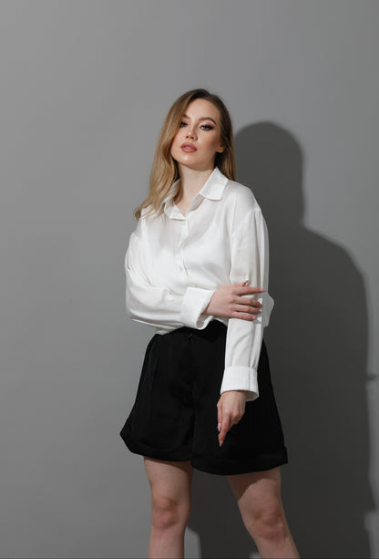 Satin Blouse - White