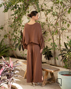 Anabella Asymmetric Cape - Brown
