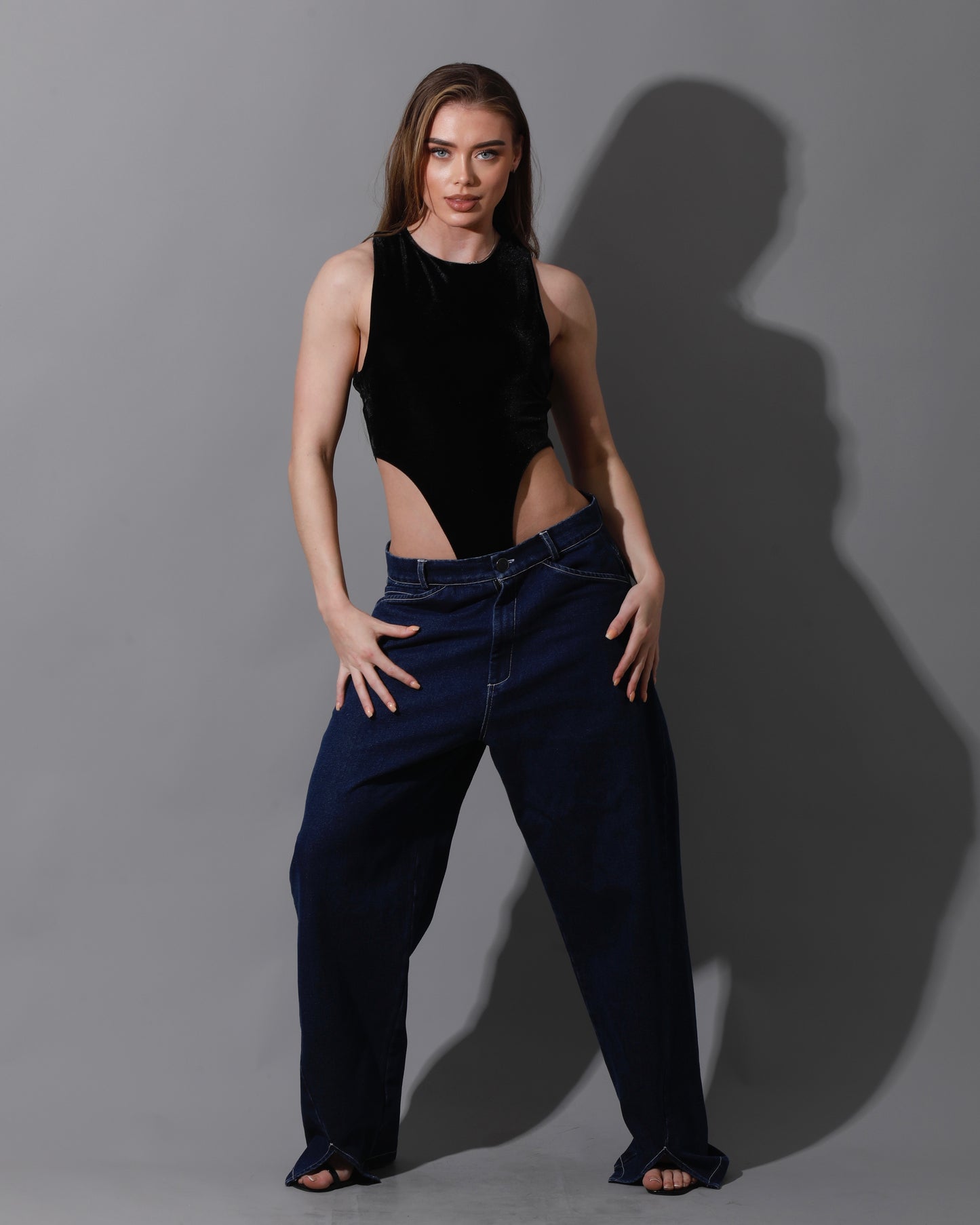 Velvet Body Suit - Black