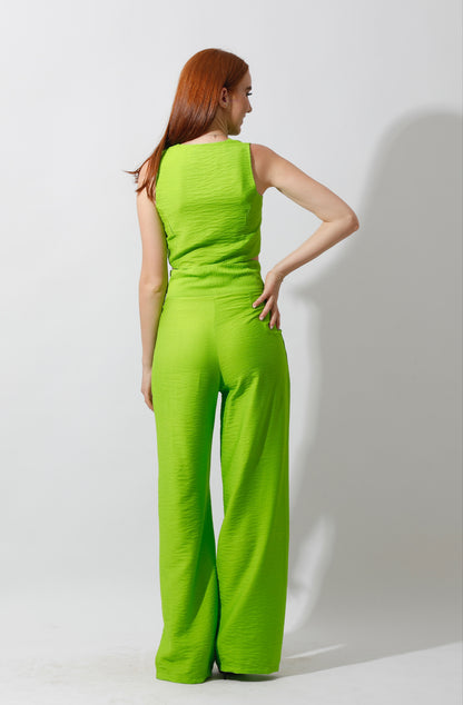 Co-Ord Vest Set - Lime Green