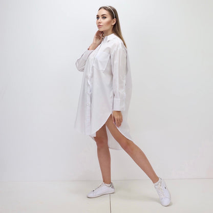 Oversized Shirt Dress - White