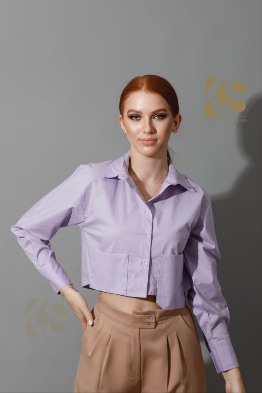 Cropped Shirt - Lavender