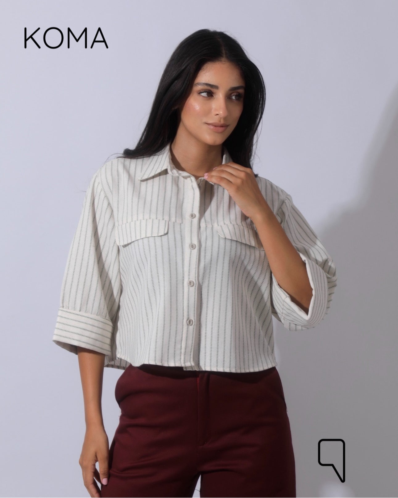 Paloma Striped Blend Shirt - Olive
