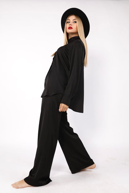 Co-ord Satin- Black