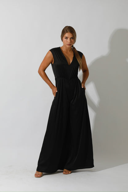 Flared Jumpsuit - Black