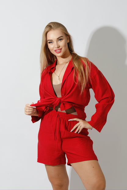 Lose Fit Shorts - Red
