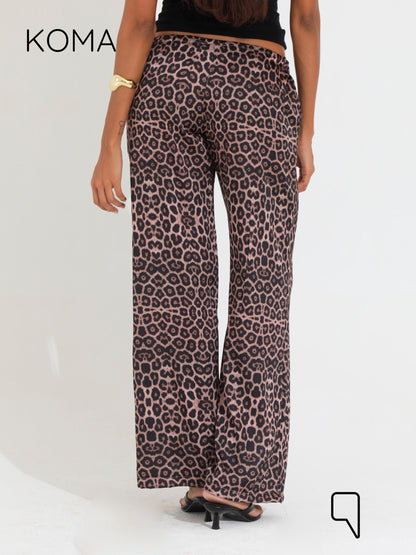Elsie Lose Fit Trousers - Multicolored Tiger