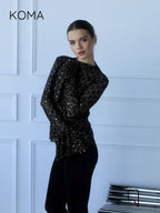 Chiara Dentil Blouse - Black Gold
