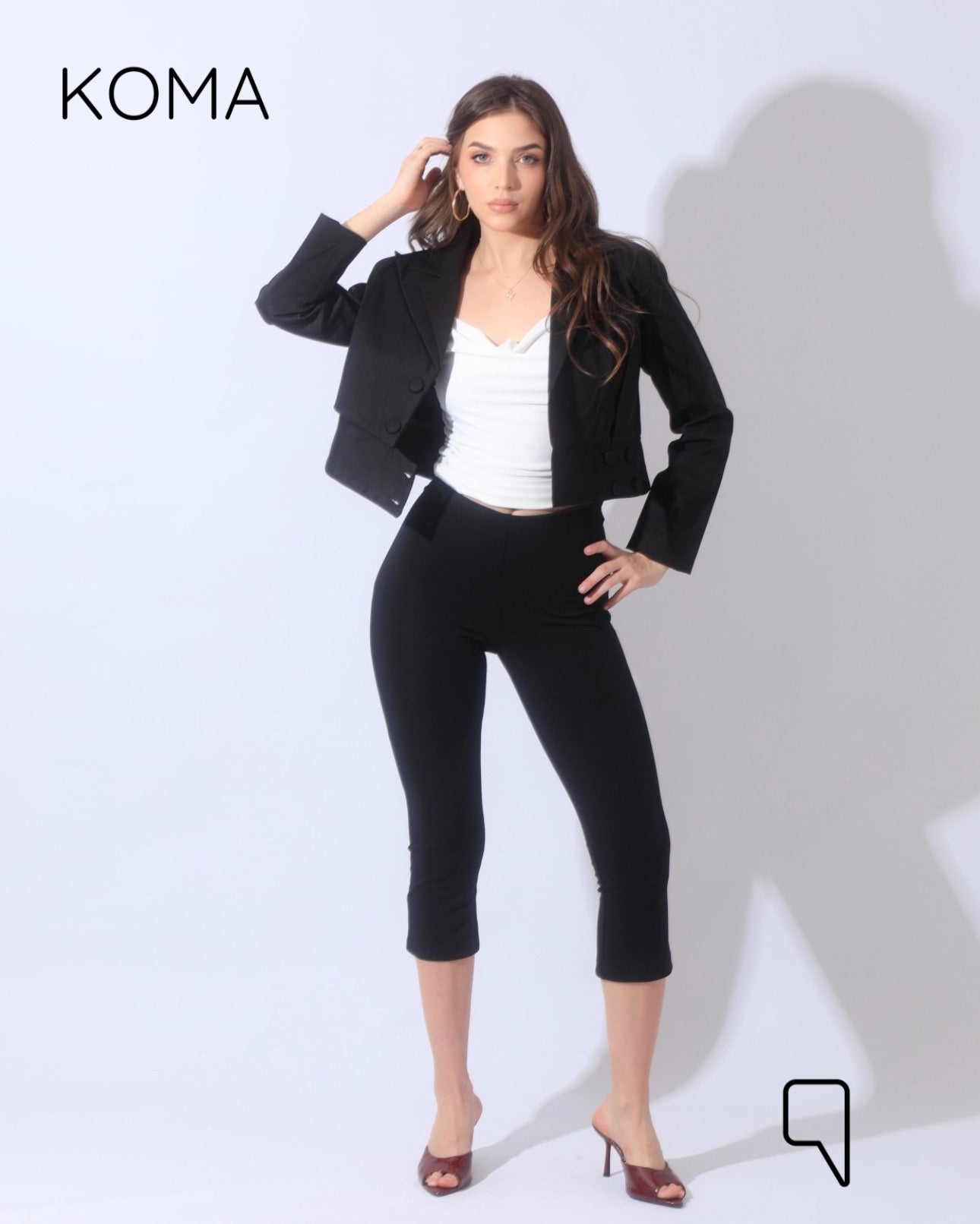 Catherine Fitted Trench Jacket - Black