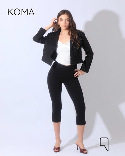 Catherine Fitted Trench Jacket - Black