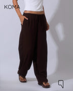 Elsie Lose Fit Trousers - Brown