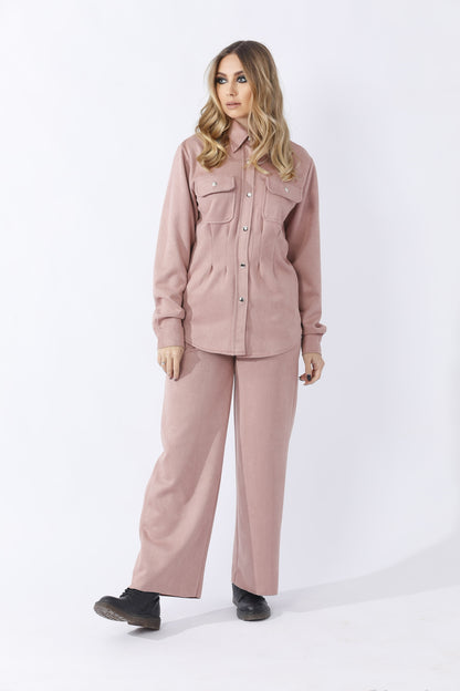 Suede Shirt - Pink