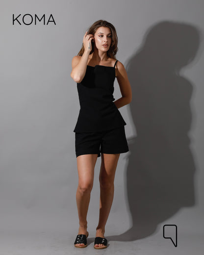 Liana Cress Cross Top - Black