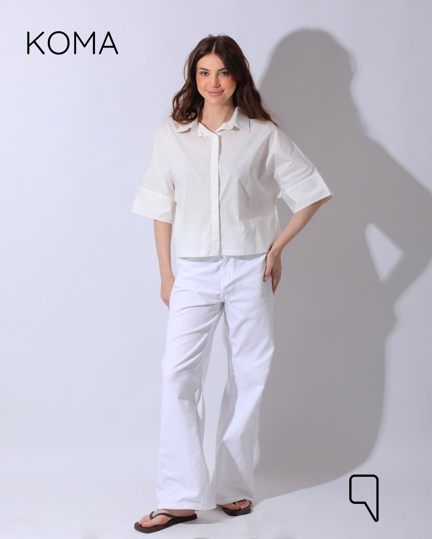 Ashton Poplin Shirt - White