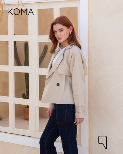 Rochelle Lose Trench Jacket - Beige