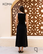 ivanna Midi Blend Dress - Black