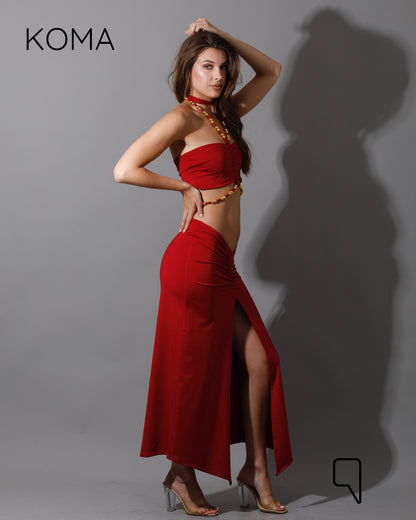 Layton Tied Up Co-Ord - Maroon