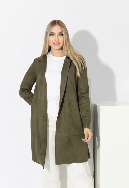 Open Front Cardigan - Olive