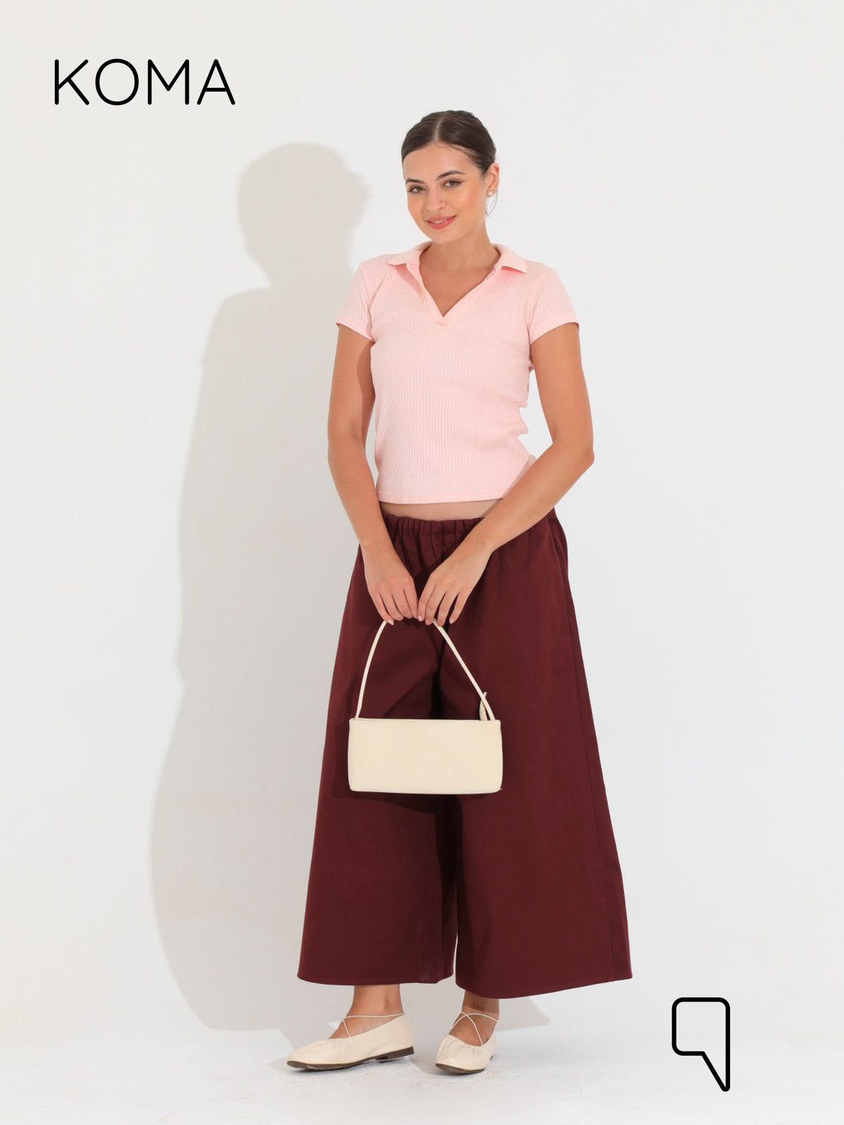 Violet Culottes Trousers - Maroon