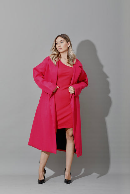 Slinky One Shoulder Bodycon Dress - Barbie Pink