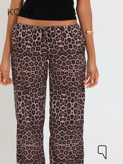 Elsie Lose Fit Trousers - Multicolored Tiger