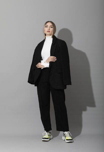 Tailored Oversized Suits - Black Velvet