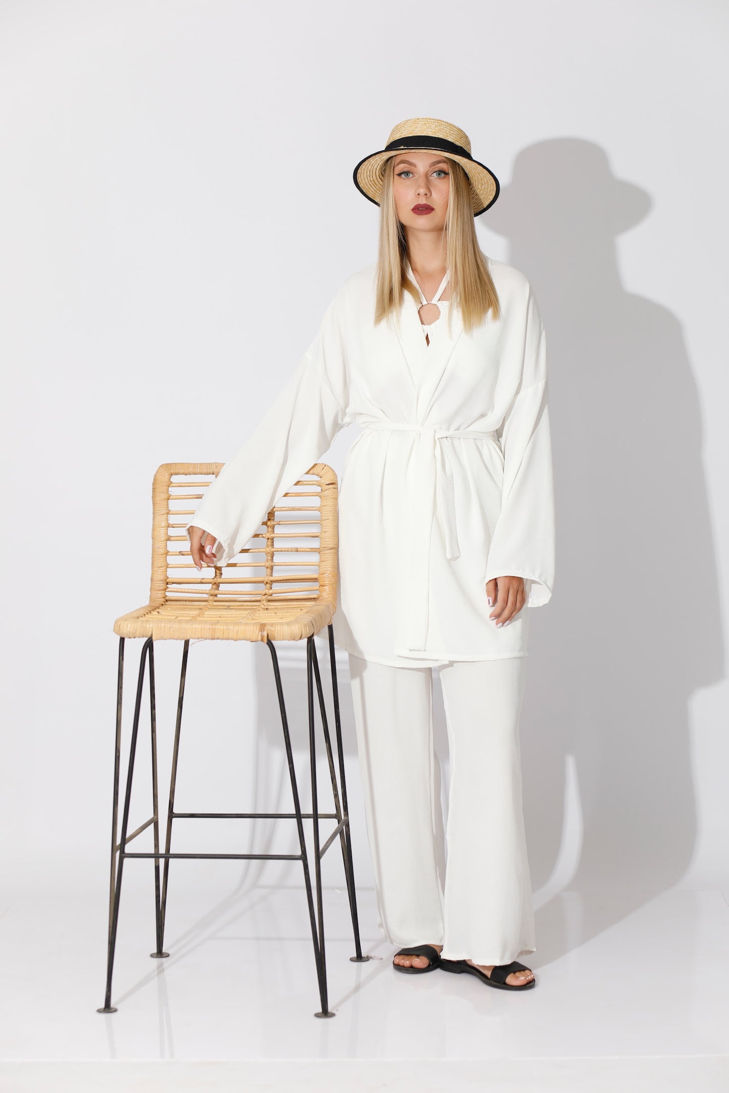 Co-ord Kimono - White